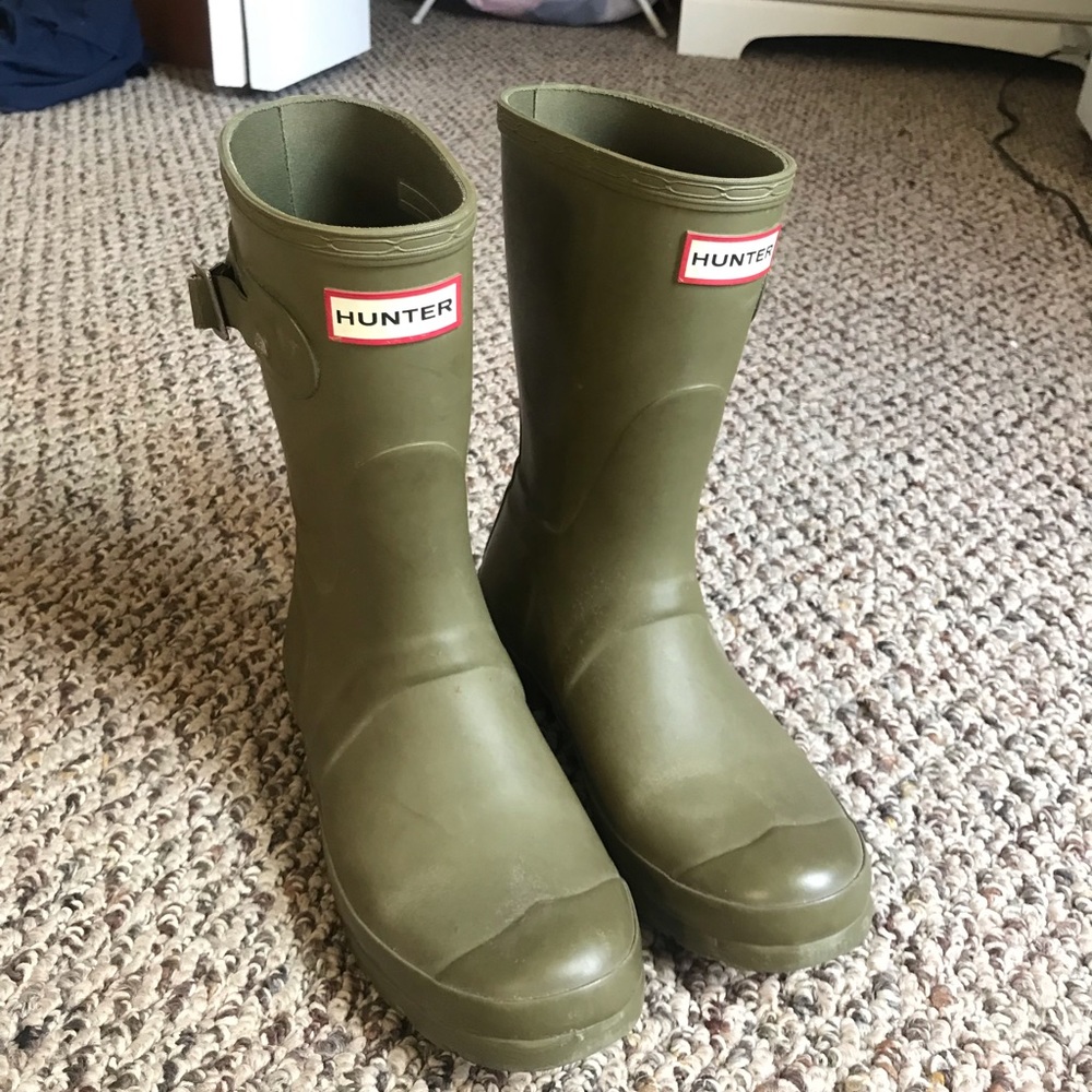 HUNTER BOOTS Army Green Mid-Calf Women’s Boots